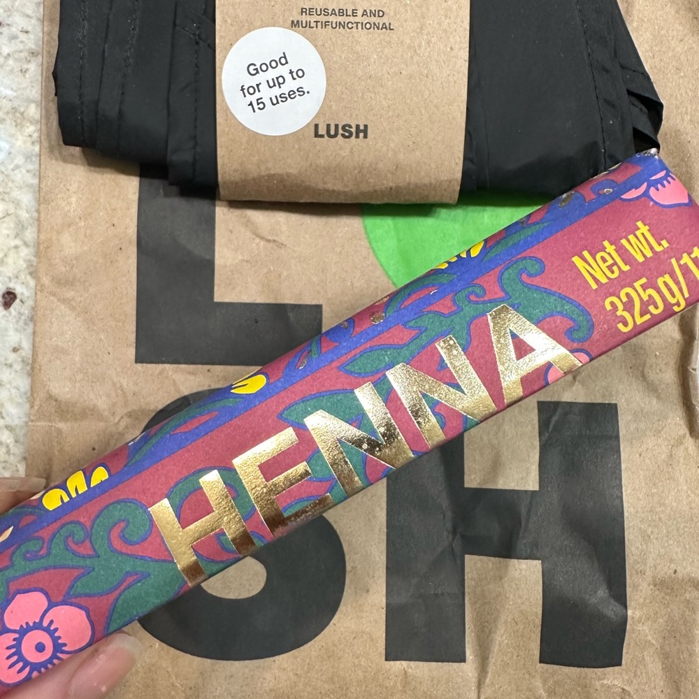 Lush Cosmetics Marron Henna Natural Hair Dye + Hair Wrap